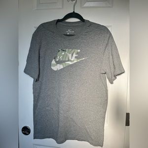 Nike Grey Cotton T Shirt Short Sleeves Size Large
